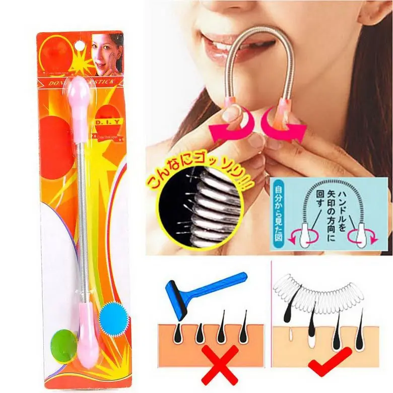 

Facial Hair Epicare Spring Remover Stick Threading Epilator Tool Epistick Remove