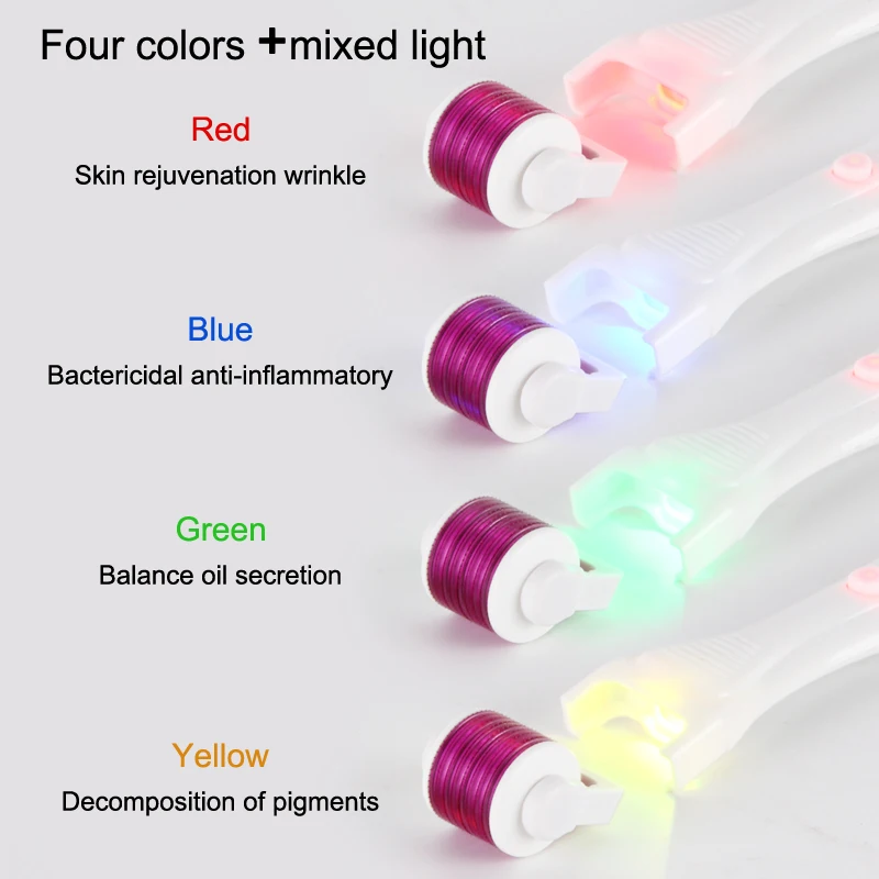 Koop Darsonval Led Elektrische Micro Naalden Derma Roller Titanium Mezoroller Microneedle Machine Voor Huidverzorging En Lichaam