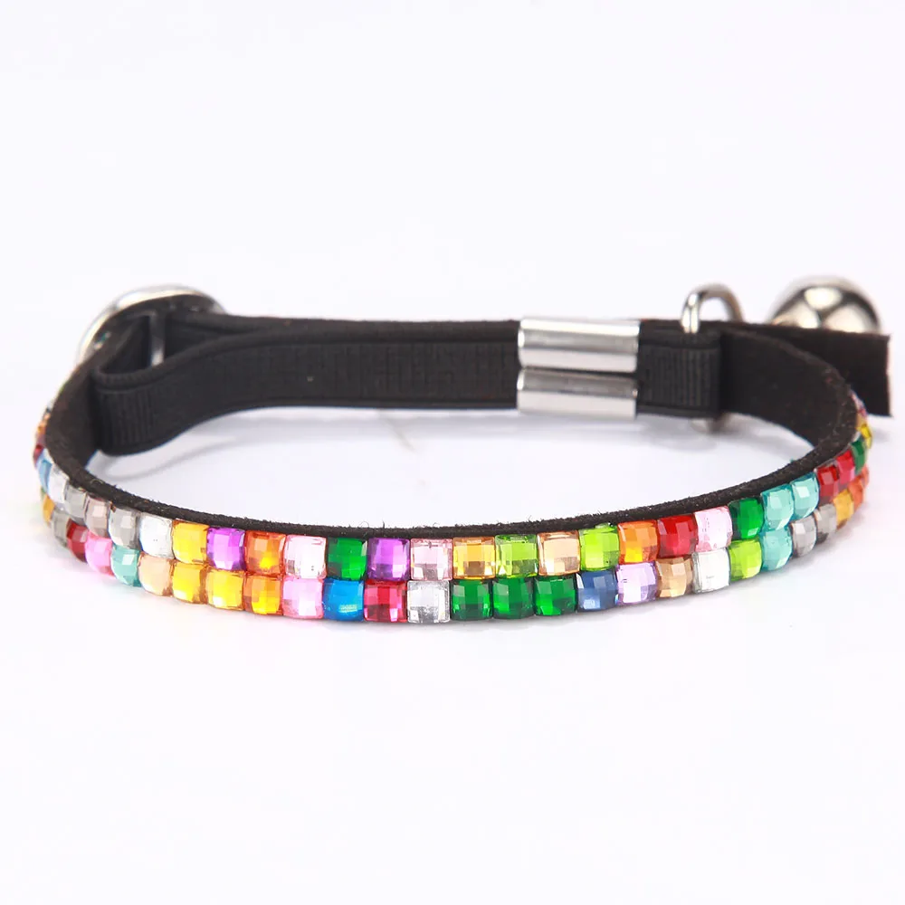 

[GIIWIN] Bling Pet Cat Dog Collar Pet Products Small Dog Collars Crystals Colorful Pet Dogs Cat Leash Collar Accessories YS0034