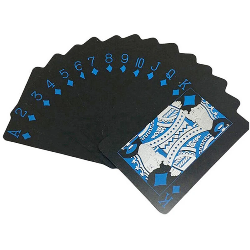 Cartes de Poker magiques PVC drôles imperméables durables Poker noir Set cartes de jeu jouet magique pour cadeau de jeu de fête
