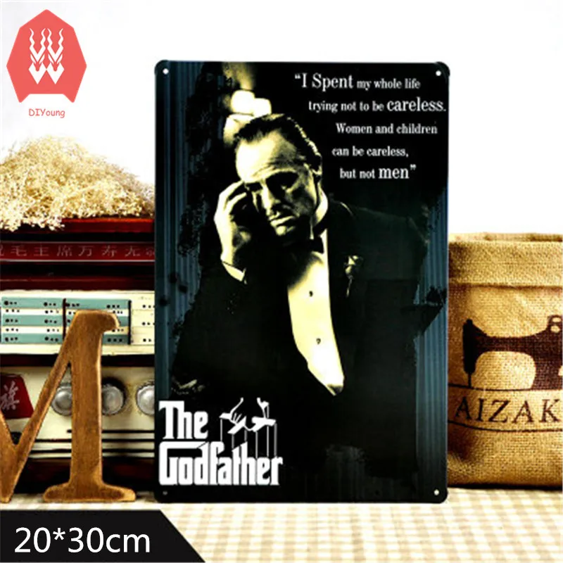 "THE GODFATHER" Tin Sign Movie Metal Poster Art Cafe Bar Vintage Metal