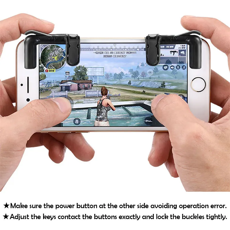 The 4th Generation Smart phone Mobile Gaming Trigger for PUBG Mobile Game Fire Button Aim Key L1R1 Shooter Controller The 4th Generation Smart phone Mobile Gaming Trigger for PUBG Mobile Game Fire Button Aim Key L1R1 Shooter Controller