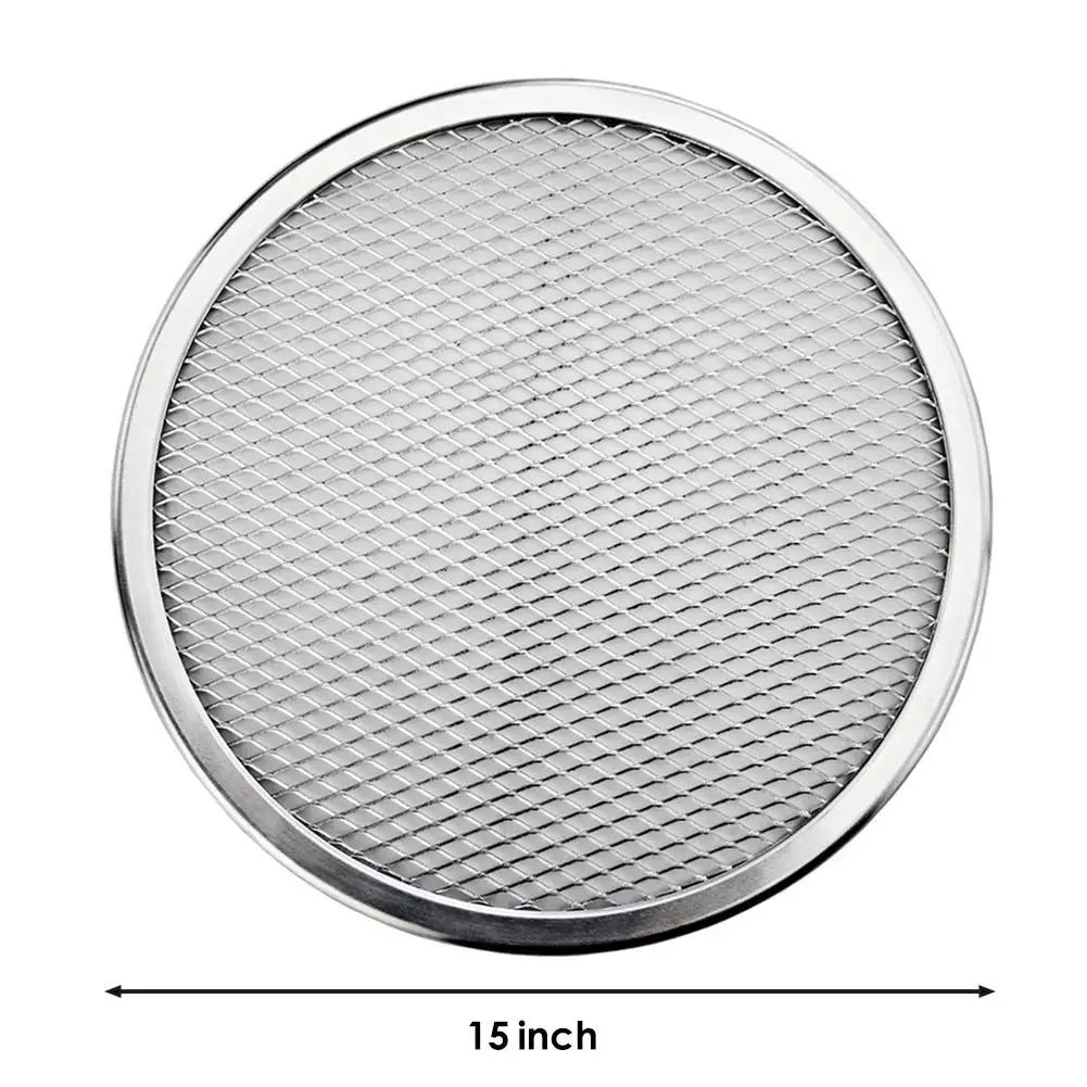 New Seamless Aluminum Pizza Screen Baking Tray Metal Net Bakeware Kitchen Tools Pizza 6-22inch