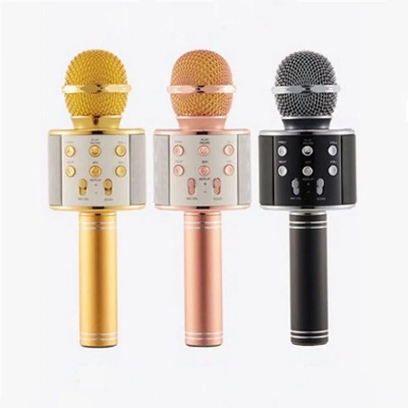 3pcs WS 858 Wireless Karaoke Microphone KTV Player Bluetooth Mic