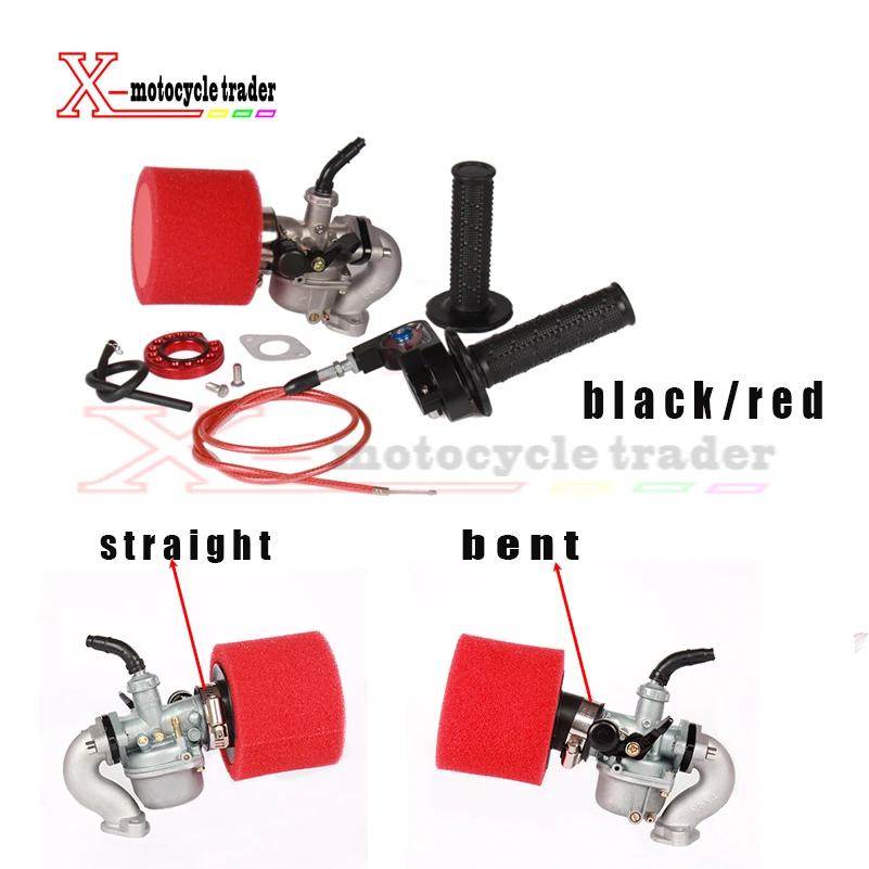 

PZ19 Carburetor Intake Visiable Throttle Grip Settle Cable Air Filter Oil Filter 50cc 70cc 90cc 110cc Pit Bike ATV Quad Go Kart