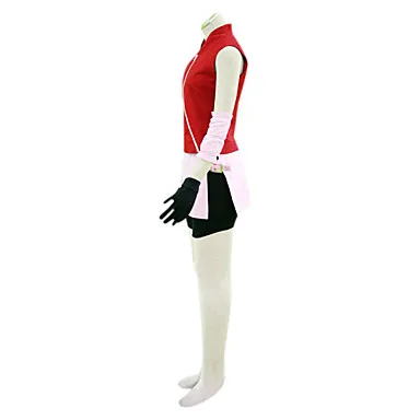 Можно сшить по индивидуальному заказу Аниме Наруто Косплей для мужчин и женщин Хэллоуин Cos Харуно Сакура косплей костюм топ+ юбка+ брюки+ перчатки