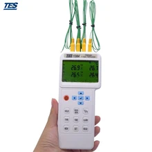 TES-1384 4 входного сигнала Регистратор температуры