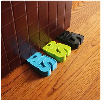 

AIBOLI Silicone baby safety door stoppers Holder Children Kids Safety Door Stopper rubber black blue green door stoper