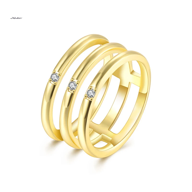 Новый 3 Многослойная Кольца для Женщин Anelli Ringen Продажи золотое Кольцо Anillos Bague Femme