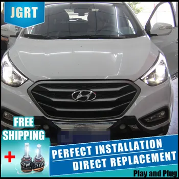 

2PCS LED Headlights For Hyundai IX35 2010-2013 Car Led Lights Double Xenon Lens Car Accessories Daytime Running Lights Fog Light