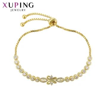 

Xuping Fashion Jewelry for Women Vintage Style Bracelet With Bowknot Shape Design Pretty Birthday Gifts 70016