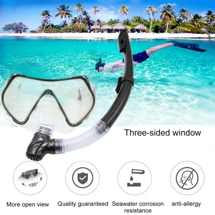 Плавательные очки для дайвинга маска сухой Топ трубка Регулируемый набор для подводного плавания ED-shipping