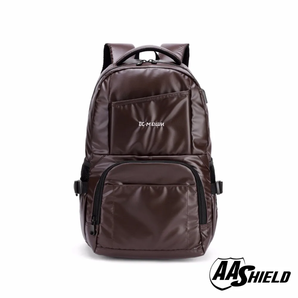 

AA Shield Ballistic Travel Backpack Body Armor Safe School Bag NIJ Level IIIA Bulletproof Plate Insert Chocolate