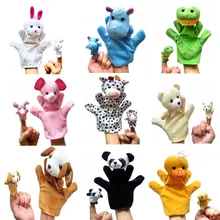 2 шт./лот смешные стороны кукол Игрушечные лошадки животных Finger Марионетки Детские Мультяшные плюшевые игрушки ручной Куклы Марионетки Игрушечные лошадки Прихватки для мангала куклы кукольный