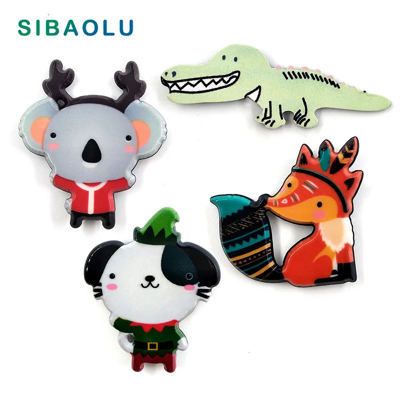 

1pc Koala crocodile fox dog fridge magnet whiteboard cartoon sticker Refrigerator Magnets Message post Home Decoration