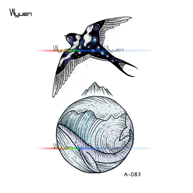 Wyuen الطيور زهرة وهمية الوشم للكبار الأصلي فلامنغو للماء المؤقتة الوشم ملصقات على الجسم الفن الوشم A-019 Wyuen الطيور زهرة وهمية الوشم للكبار الأصلي فلامنغو للماء المؤقتة الوشم ملصقات على الجسم الفن الوشم A-019
