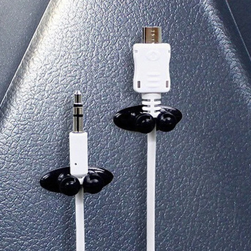 

8Pcs Car Wire Cable Holder Multifunctional Tie Clip Fixer Organizer Car Charger Line Clasp High Quality Headphone Cable Clip