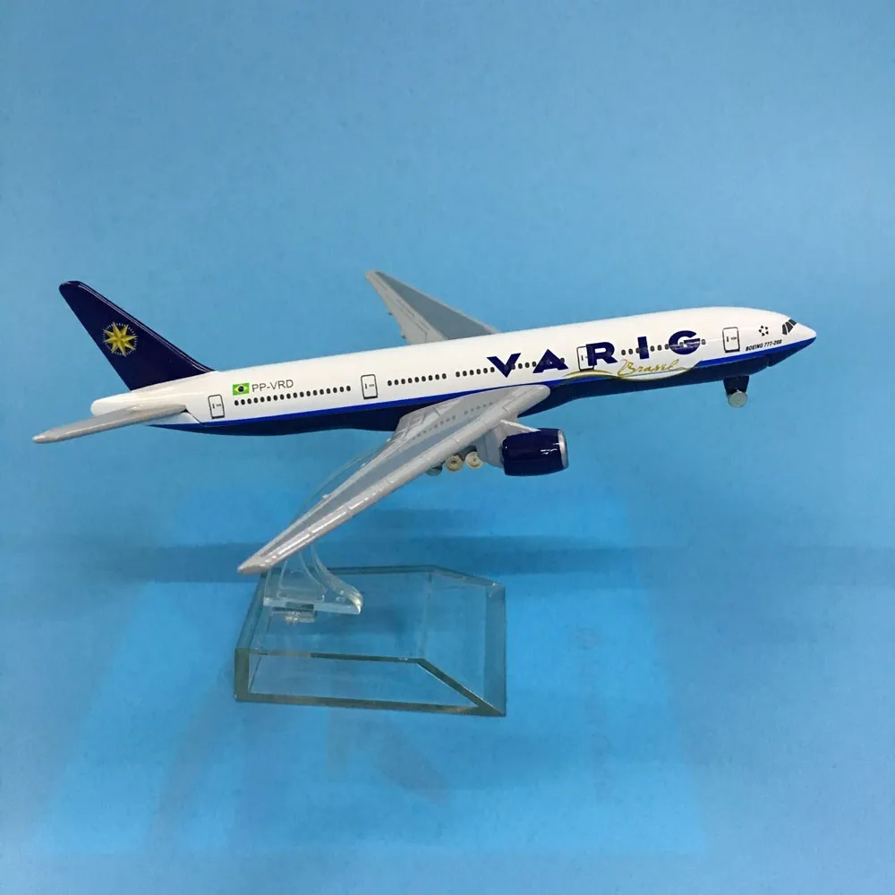 JASON TUTU Aircraft Model Diecast Metal 1:400 16cm Plane Model Airplane Model Brazil VARIG Airlines Boeing B777 Airplanes Model