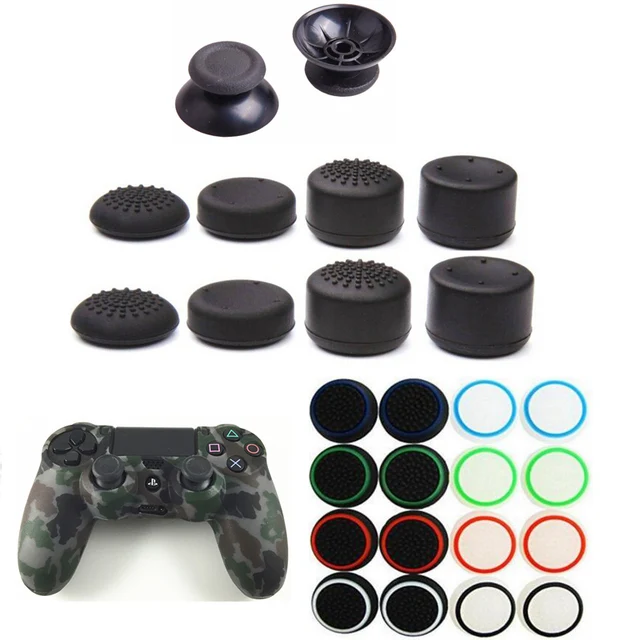 PS4 Controller Accessories 8pc Enhanced Analog Thumb Stick Grip Cap
