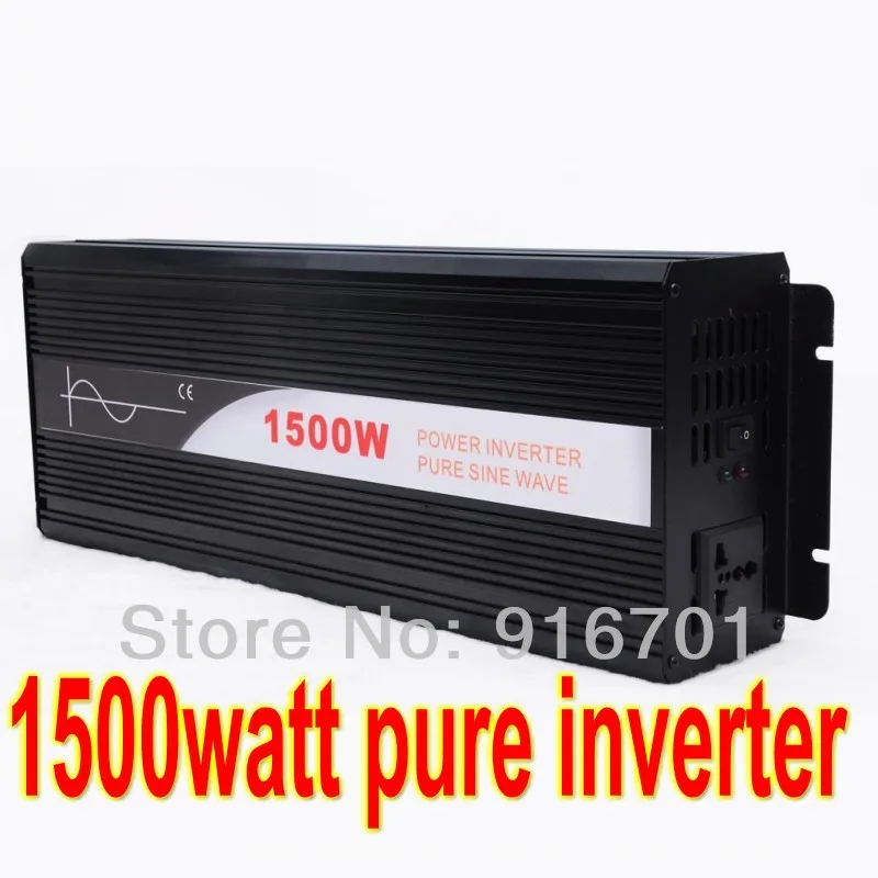 Инвертор 1500w DC 12V к AC 220V 60HZ Чистая синусоида пиковая мощность 3000w солнечный