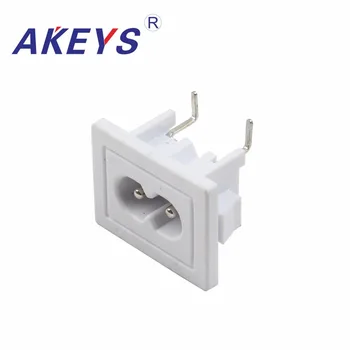 

20PCS AC-024 white AC power socket with fuse holder and rocker switch Without ears