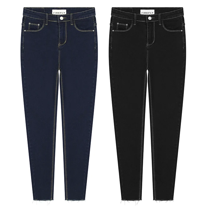 South Korea female Korean winter 2015 simple solid skinny jeans and pants |