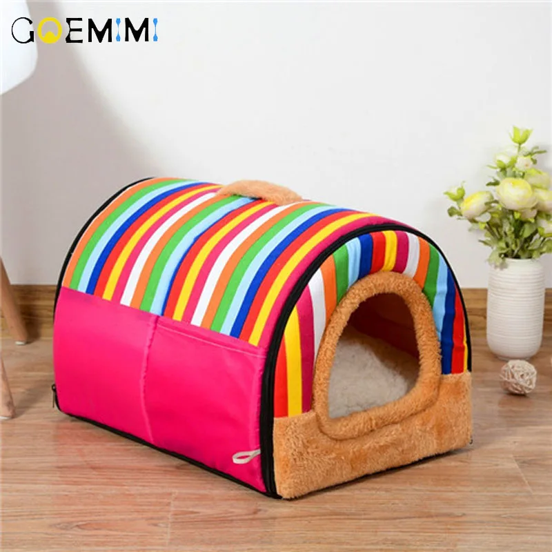 

Pet Bed Puppy Kennel Sofa Polar Fleece Material Bed Pet Mat Cat House Cat Sleeping Bag Warm Nest Teddy Kennel