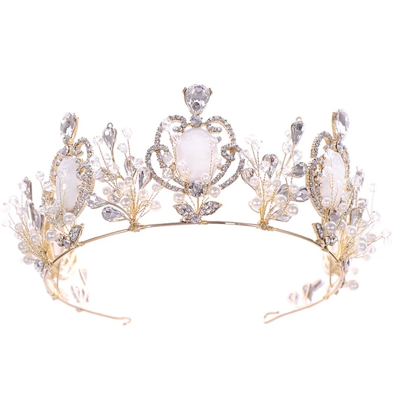 В стиле барокко, роскошная, ручная работа, стразы для свадебной короны тиары Серебряная диадема с кристаллами диадема для невесты ободки Свадебные украшения для волос аксессуары