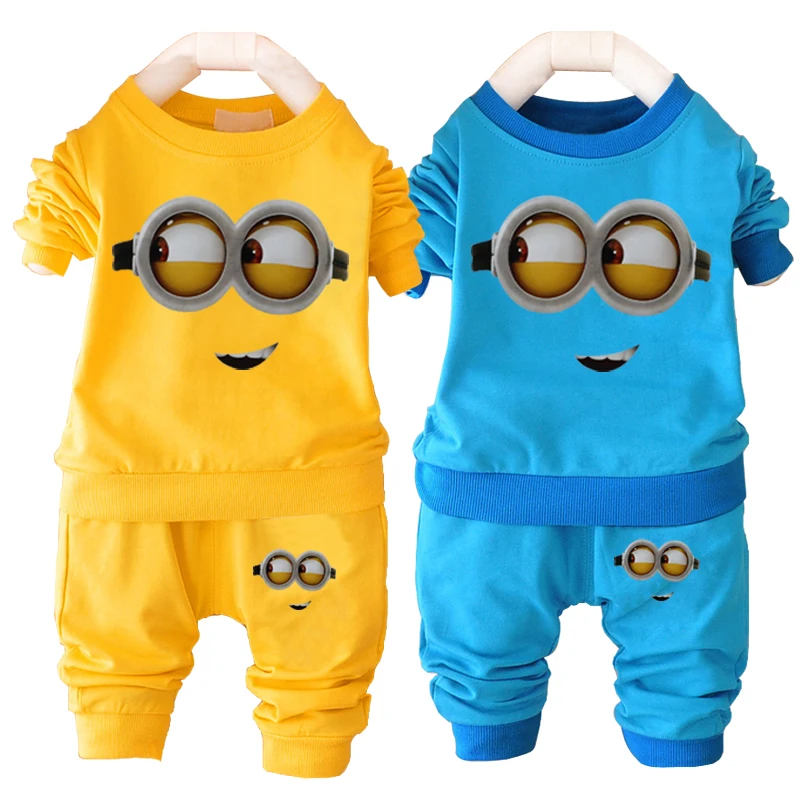 Unisex bebés y niños ropa de niña despicable me minion bebé que arropan el  nombre de marca ropa de niños sets bebé del juego del deporte  ocasional|children clothing set|clothing setsbrand children clothing -