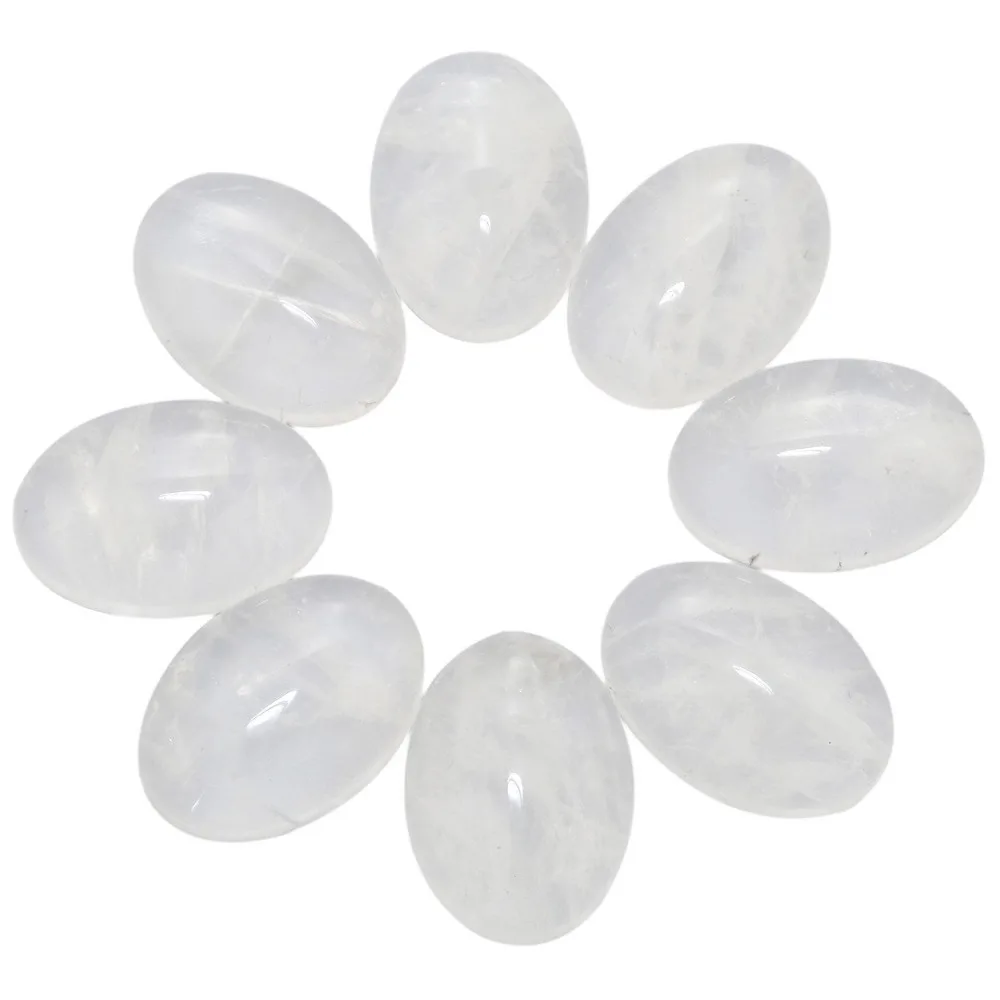 Rock Quartz Cabochons CAB Flatback for Jewelry Making,15x20mm,Pack of 10