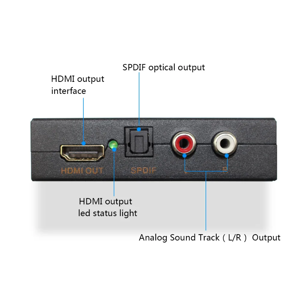 Wiistar Высокое качество Поддержка ARC Mini HDMI к HDMI аудио экстрактор оптический SPDIF с адаптером питания 4 к x 2 к HDMI аудио экстрактор