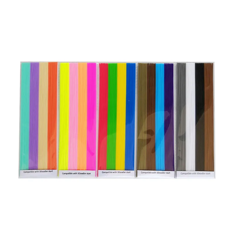 

This 3D filament is compatible with 3D Doodler start Made of low temperature non-toxic environmentally friendly plastics