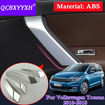 

ABS 4pcs/lot Car Styling Interior Handrail Sequins For Volkswagen Touran 2016-2018 Internal Armrests Frame Decoration Sticker