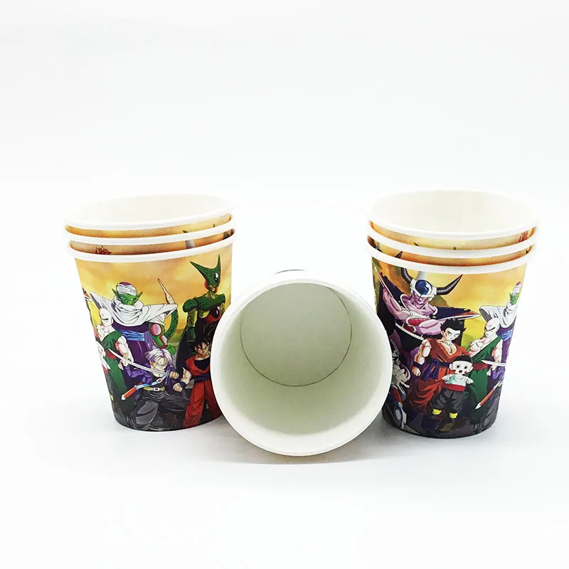 

10pcs/pack Dragon Balls theme disposable paper cups Dragon Balls theme paper cups Dragon Balls party decorations