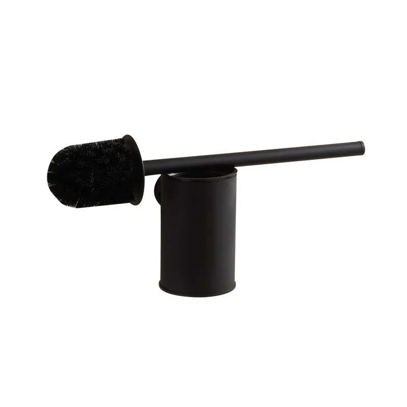 Настенный матовый черный держатель для туалетной щетки для ванной комнаты, набор золотых туалетных щеток 304 из нержавеющей стали, масляная бронзовая туалетная щетка - Цвет: Matt black