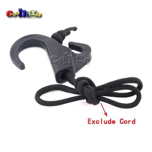 

2pcs 8mm Hole Snap Hook Plastic Black Camping Outdoor Backpack Strap Buckle Bungee Shock Tie Cord Parts #FLC248-B