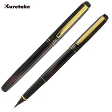 Kuretake Япония черный красный мрамор мягкая блестящая шерсть ласки перо ручка-кисть для каллиграфии DW-140