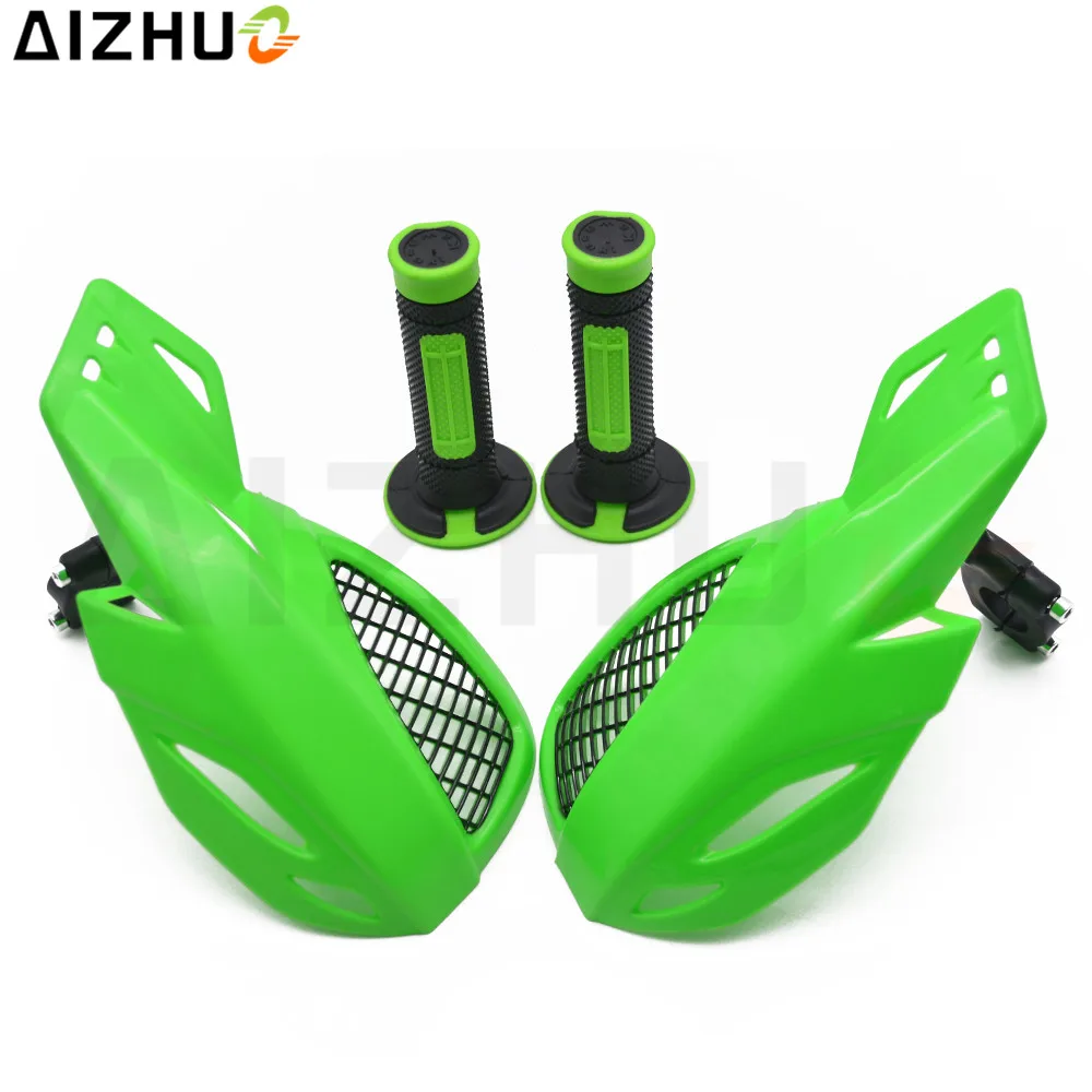 For Kawasaki ER-6N ER-6F Z750 Z800 Z900 Ninja 300 ZX-9R Motorcycle Plastic Green Handguard Hand Guard & Handlegrips Hand Grips