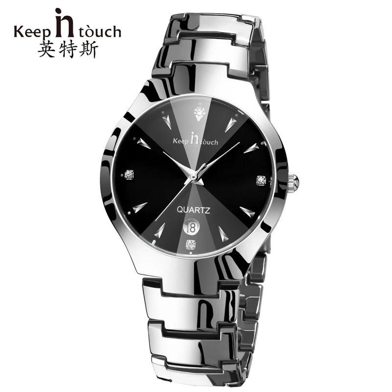 Achat Garder en contact Main Horloge Hommes Montre De Luxe Calendrier Noir Quartz Mens Montres Marque De Mode Lumineux erkek kol saati