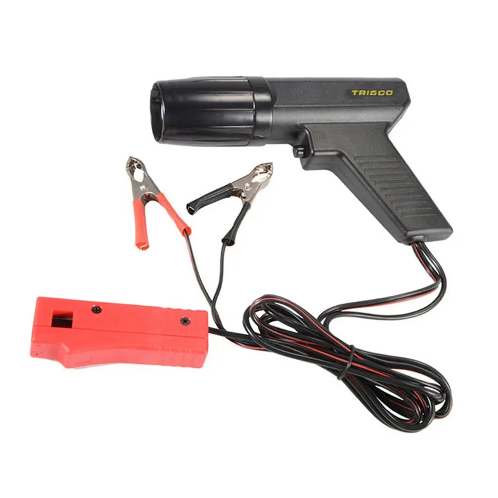 

new12V Professional Car Motorcycle Engine Timing Light Ignition High Beam Timing Strobe Light Inductive Timing Lamp Detector