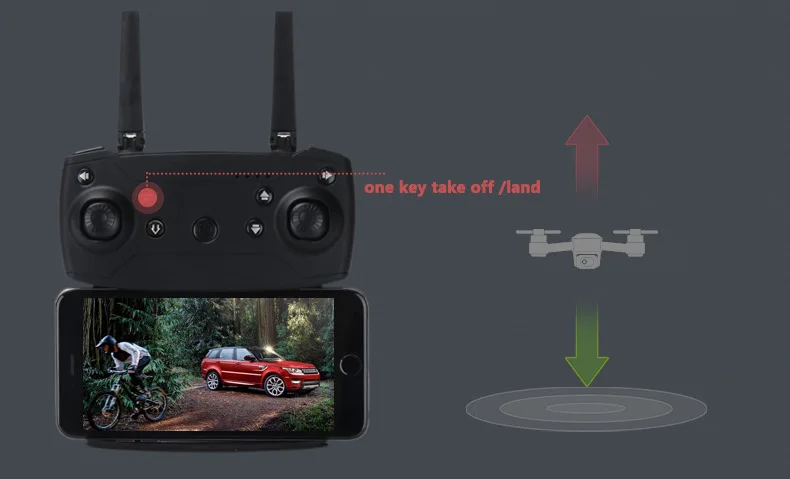 Мини-Дрон 2.0MP 110 ° широкоугольный 2,4G FPV Selfie Dron RC вертолет Квадрокоптер с камерой HD Smart Vision игрушечные дроны
