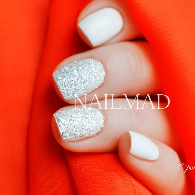 10ml Shiny Silver Nail Glitter Sequin White Glitter Powder Nail Art Powder Dust Fairy Dust Makeup Manicure Nail Decoration