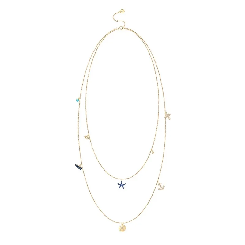 

Fits Necklace Monaco Jewelry with Women's Jewelry Party Gift 925 Sterling Silver Micro-inlaid Zircon Round Travel Necklace