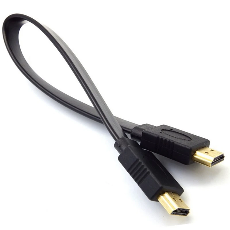 1 шт. Высокое качество 30 см Full HD короткий кабель HDMI Поддержка 3D штекер плоский Шнур