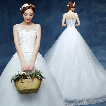 

Wedding Lace Sleeveless O Neck Diamonds Simple Women Spaghetti Strap Backless Ball Gown Party Bohemian Party Dresses Wholesale