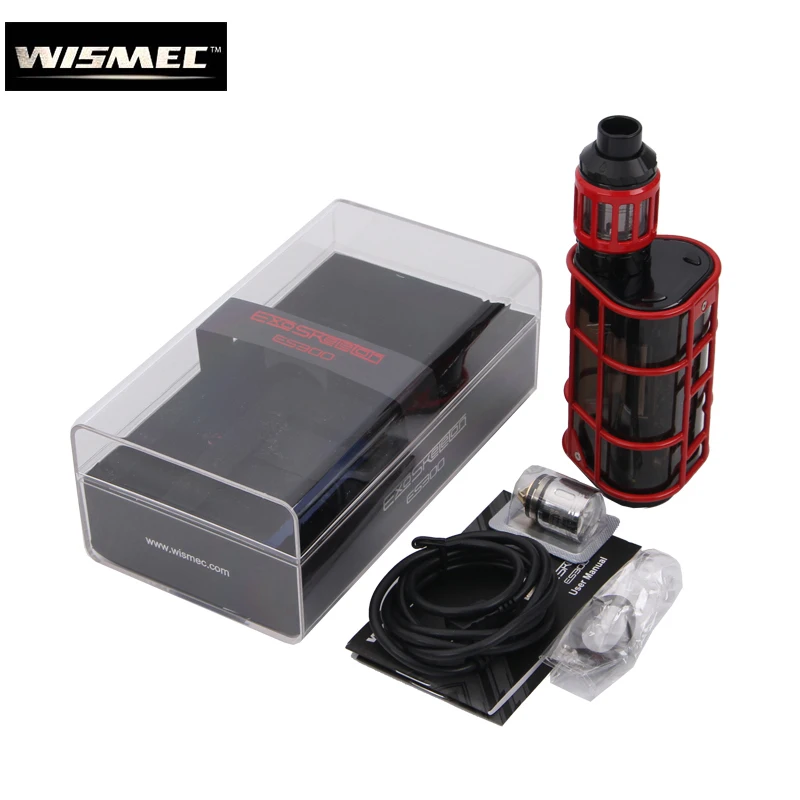 

Original Wismec EXO SKELETON ES300 2.8ML KAGE atomizer with 300W ES300 Box MOD Kit fit 18650 battery