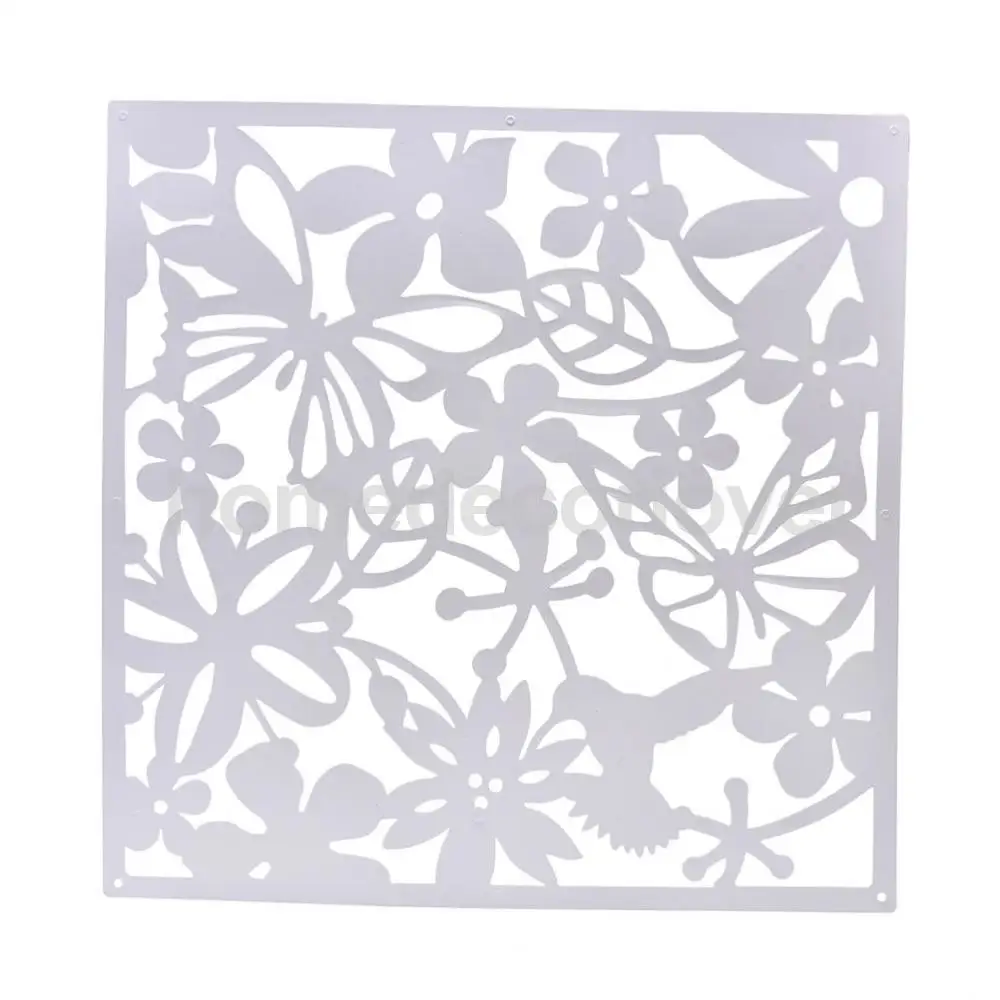 4x бабочка цветок подвесной экран занавеска перегородка стены 3 цвета - Цвет: White