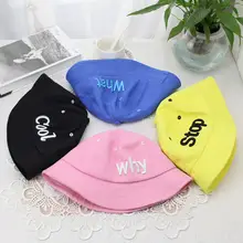 Модная Солнцезащитная мужская женская панама высокого качества хлопок Простые буквы шапки лето осень карамельный цвет шапки для рыбака