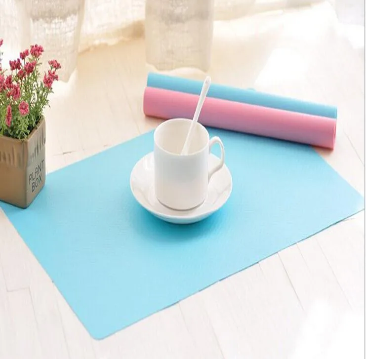 100pcs lot thick pvc bakeware mat sheet placemat heat insulation pad dining table plastic sheet