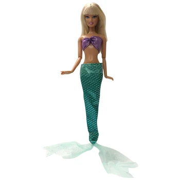 

NK One Set Princess Doll Dress Similar Fairy Tale Mermaid Tail Wedding Dress Gown Party Outfit For Barbie Doll Best Girls' Gift